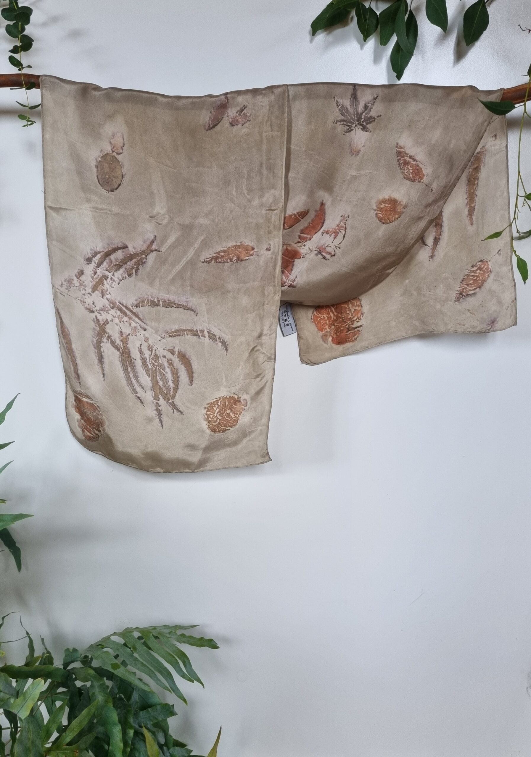 Silk Scarf - Leaf Whisper