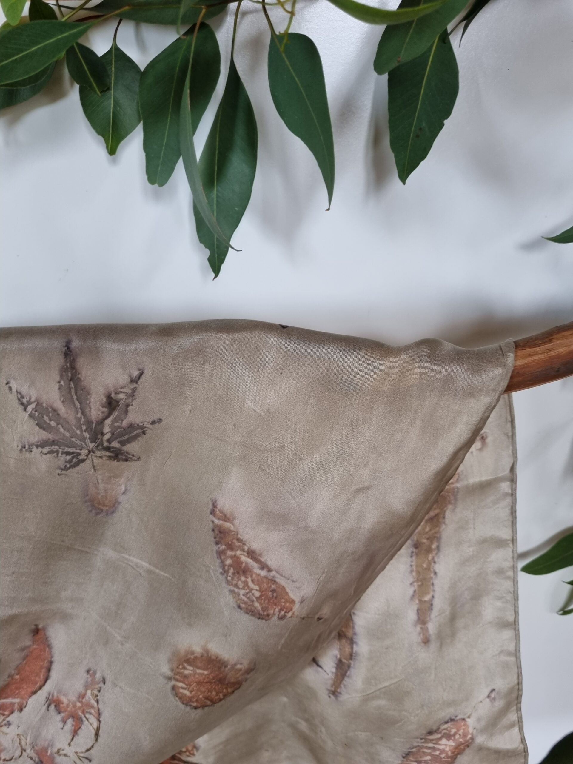 Silk Scarf - Leaf Whisper - Image 5
