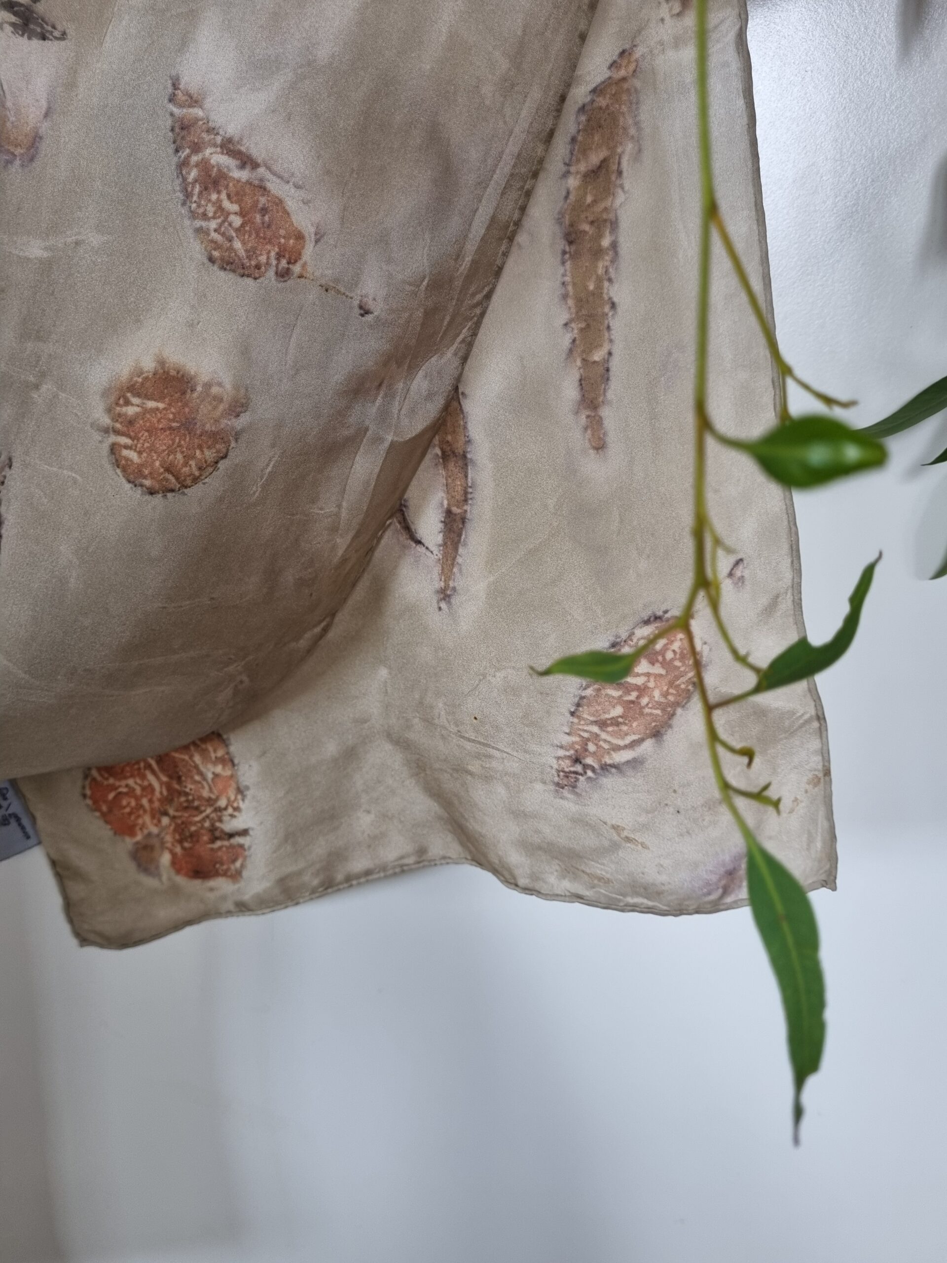 Silk Scarf - Leaf Whisper - Image 6