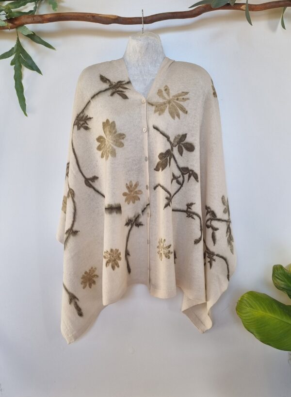 Poncho / Scarf - Beige Meadow - Image 7