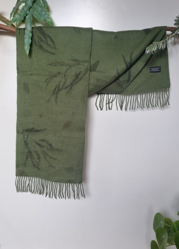 Lambswool Scarf - Green Moss