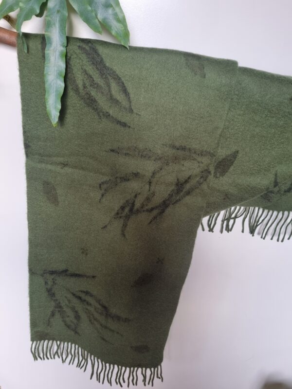 Lambswool Scarf - Green Moss - Image 3