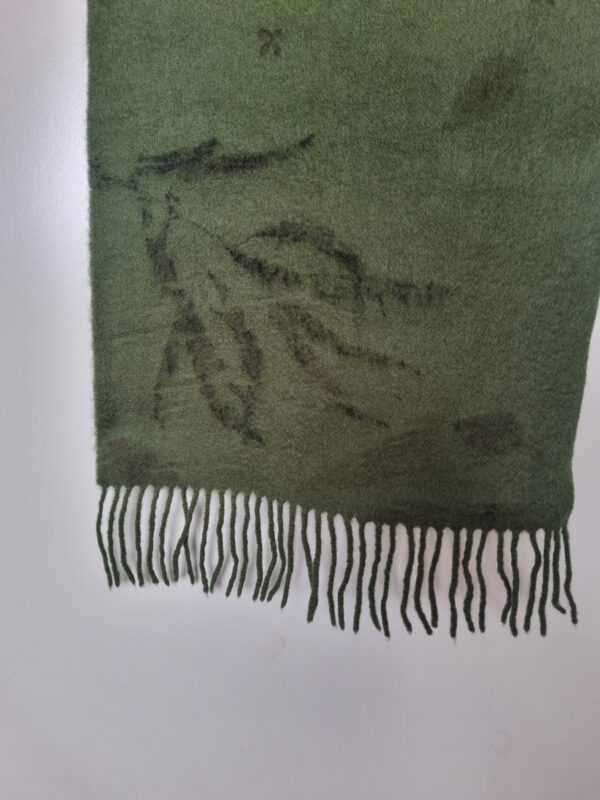 Lambswool Scarf - Green Moss - Image 5