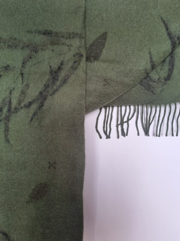Lambswool Scarf - Green Moss - Image 6
