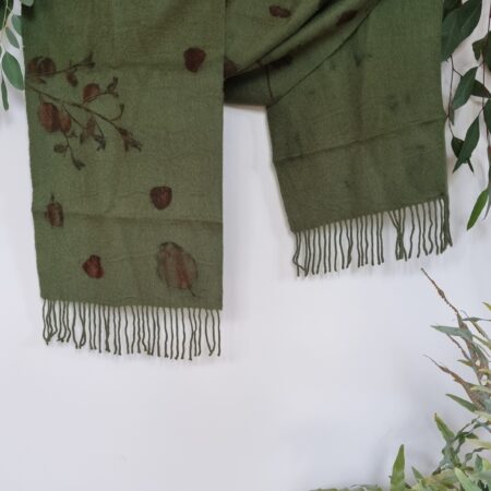 Lambswool Scarf - Green Moss