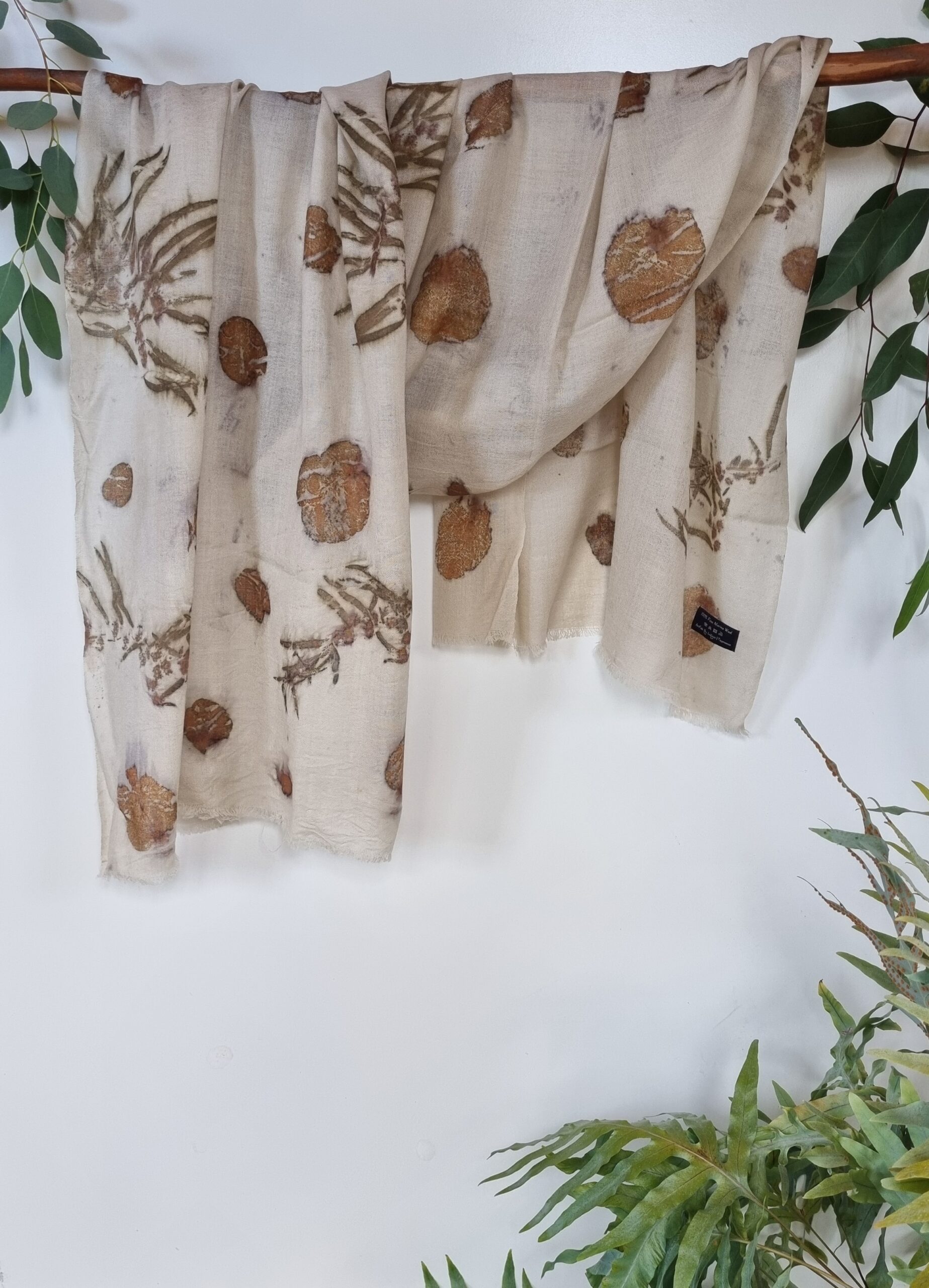 Australian Fine Merino Scarf - Stone Path