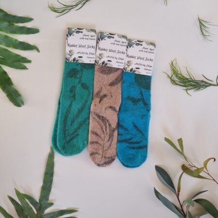 Rabbit Wool Socks - Mint Splash