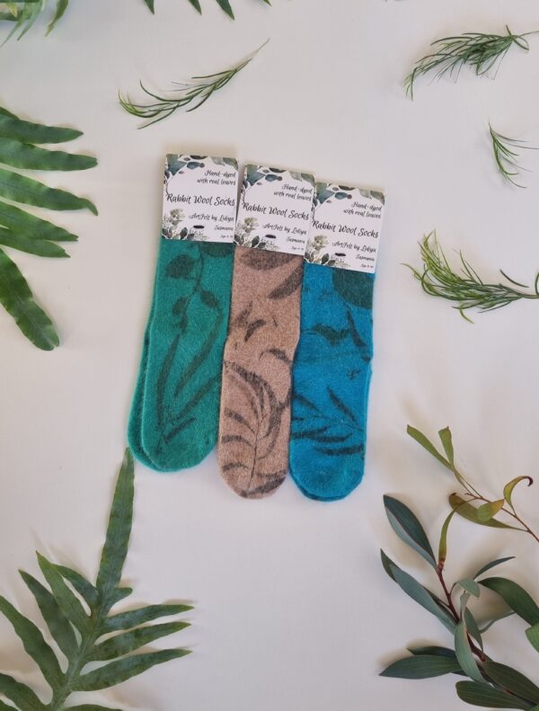 Rabbit Wool Socks - Mint Splash