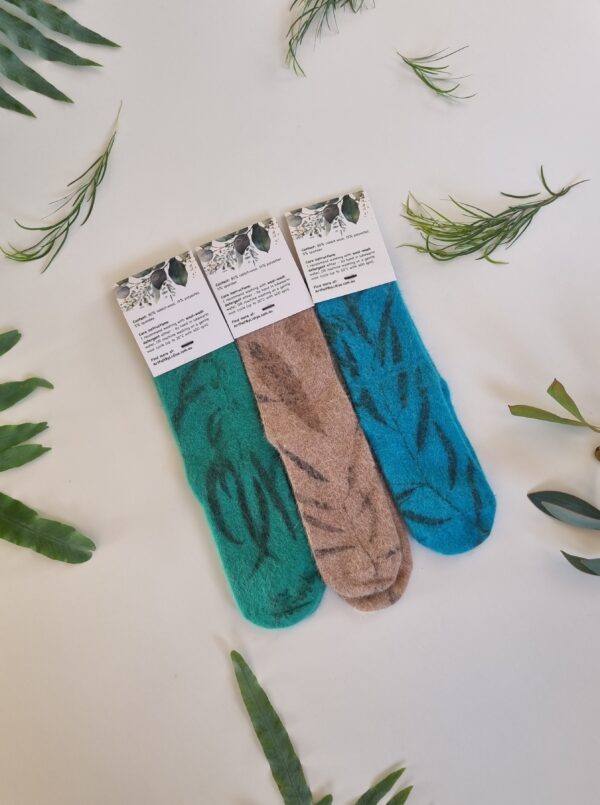 Rabbit Wool Socks - Mint Splash - Image 6