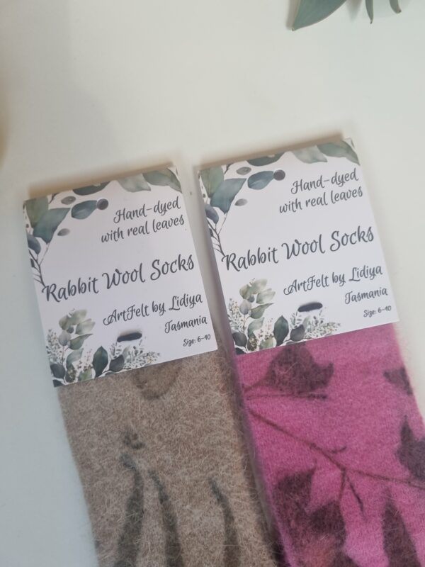 Rabbit Wool Socks - Berry Bliss - Image 3