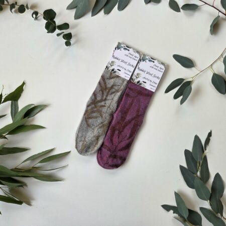 Rabbit Wool Socks - Berry Bliss