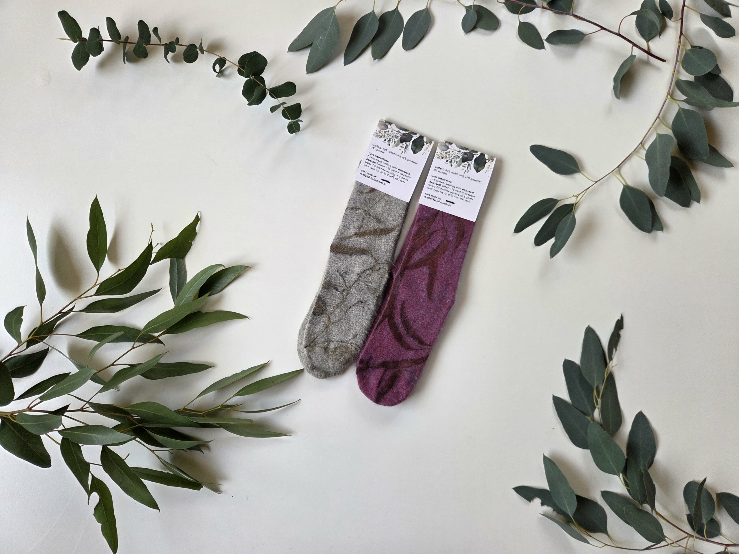 Rabbit Wool Socks - Berry Bliss - Image 6