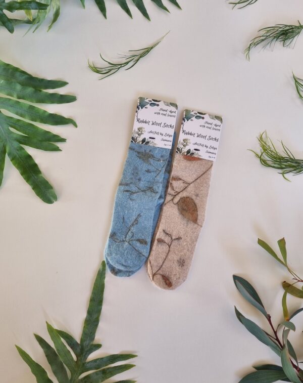 Rabbit Wool Socks - A Touch Of Blue