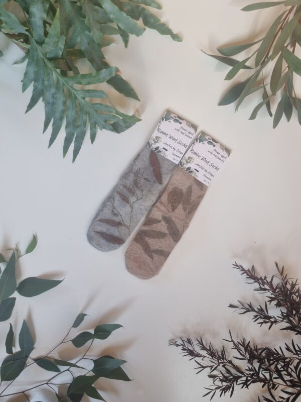 Rabbit Wool Socks - Beige Essence