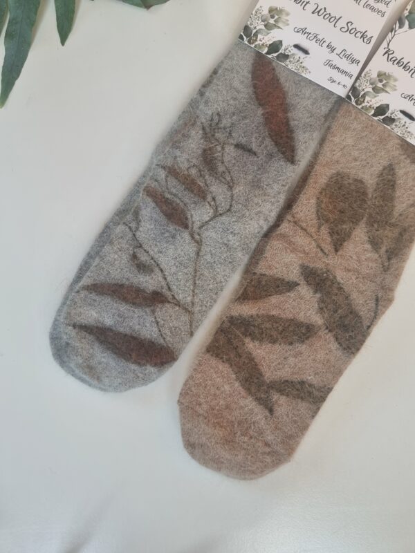Rabbit Wool Socks - Beige Essence - Image 3