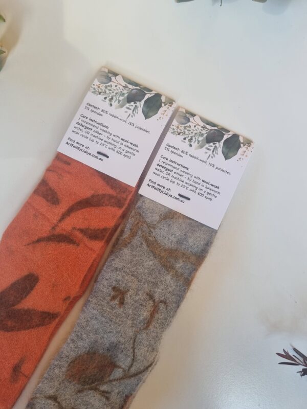Rabbit Wool Socks - Sunrise Rays - Image 3