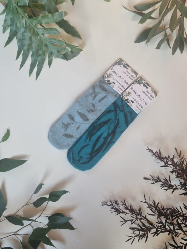 Rabbit Wool Socks - Blue Depth