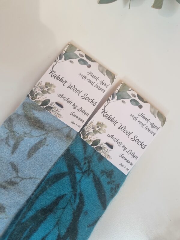 Rabbit Wool Socks - Blue Depth - Image 5