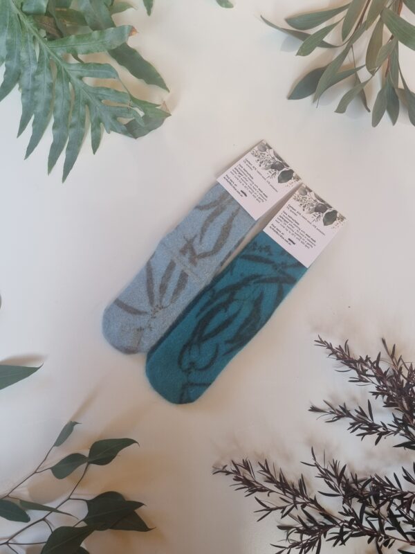 Rabbit Wool Socks - Blue Depth - Image 7
