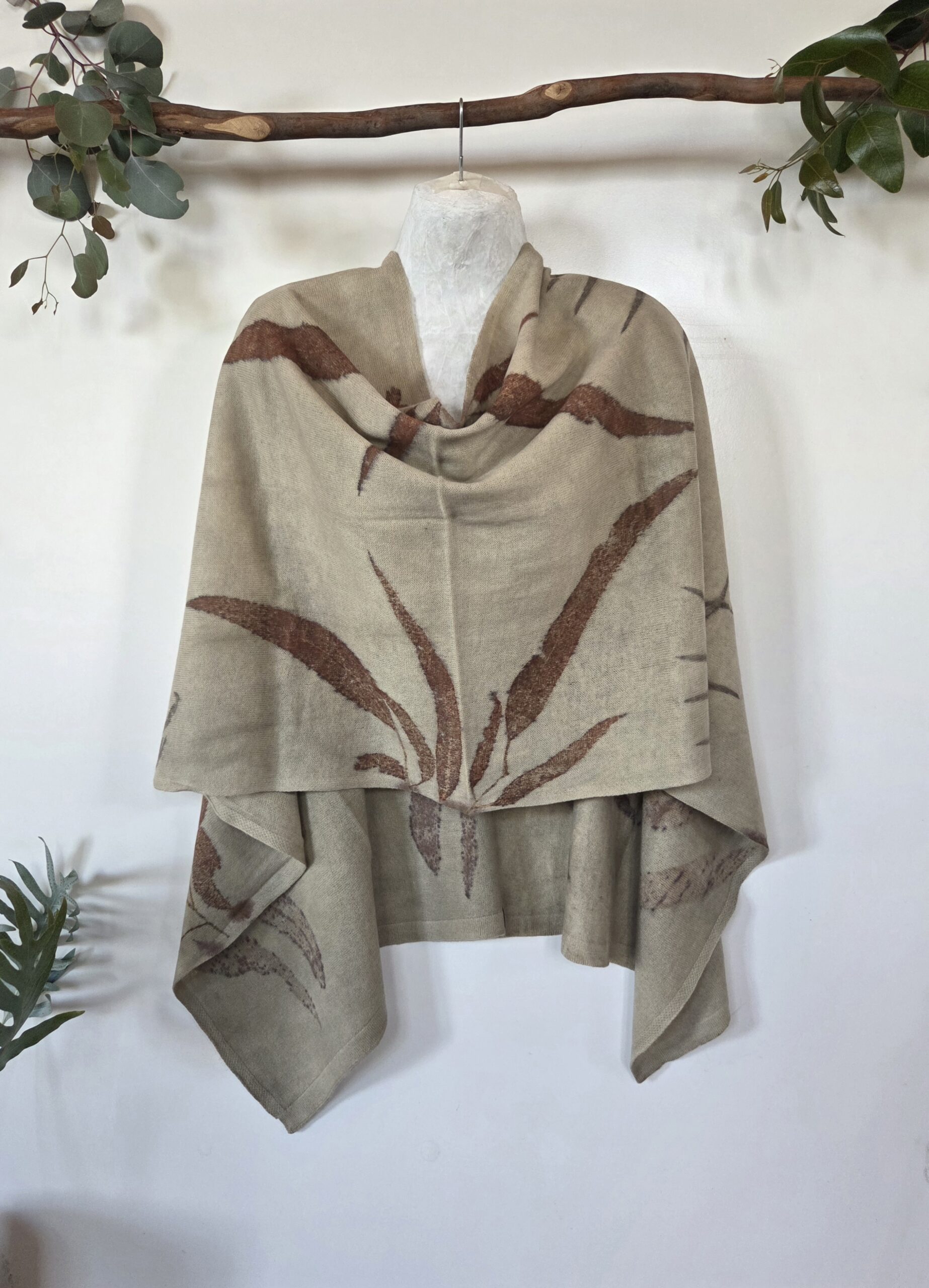 Poncho / Scarf - Leafy Bliss