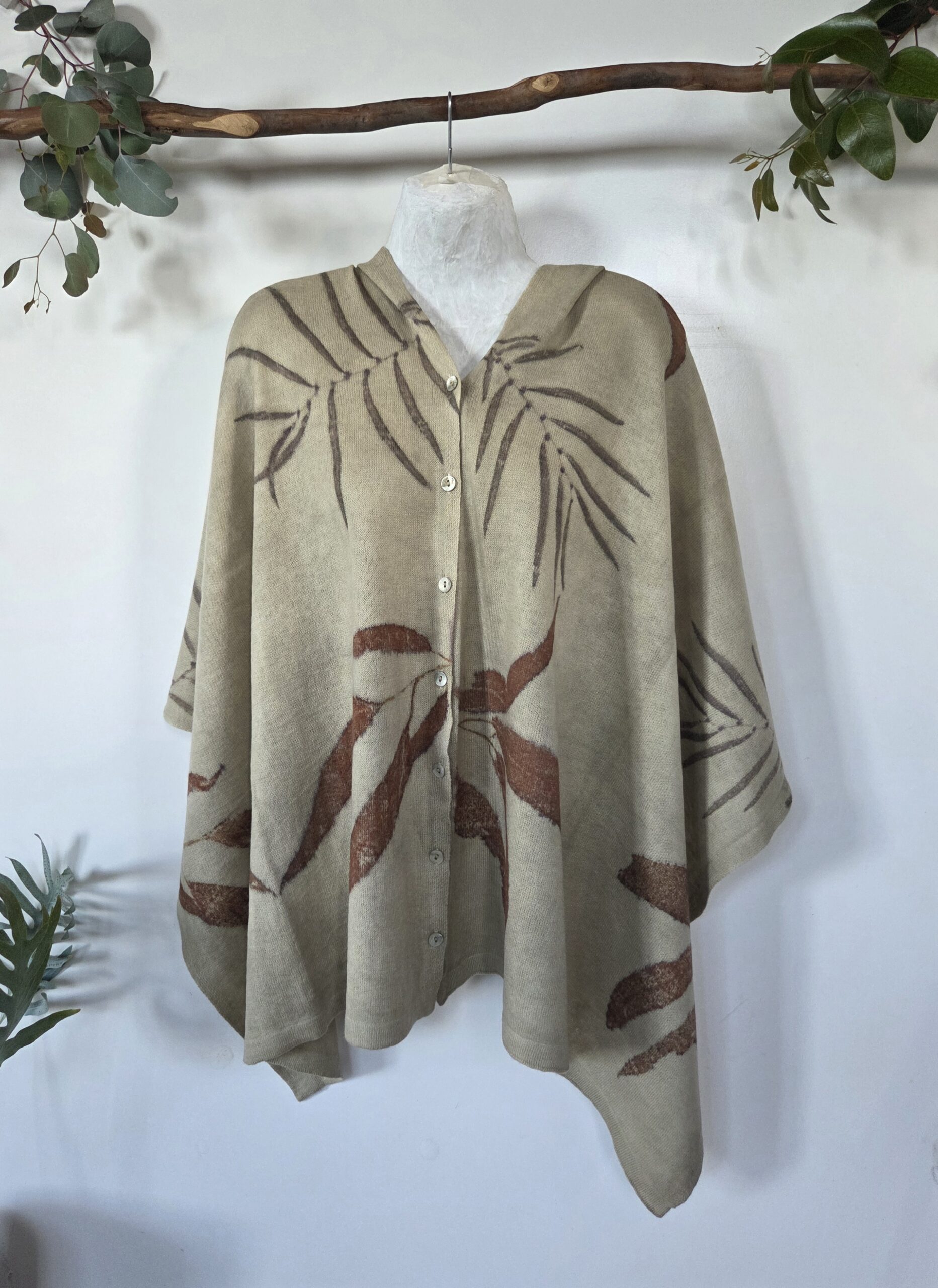 Poncho / Scarf - Leafy Bliss - Image 6
