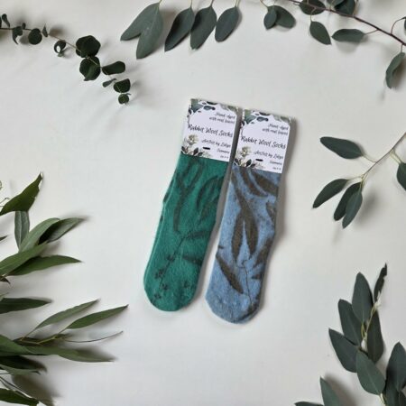 Rabbit Wool Socks - Turquoise Drop