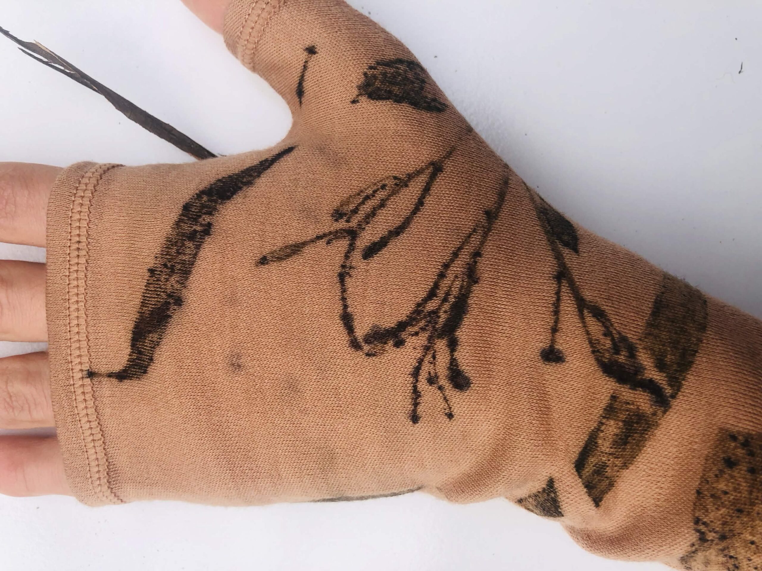 Fingerless Gloves - Beige - Image 2